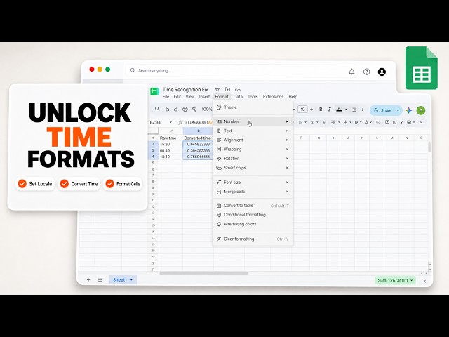 How to Fix Time Values Not Recognized in Google Sheets (Restore Duration Calculations)