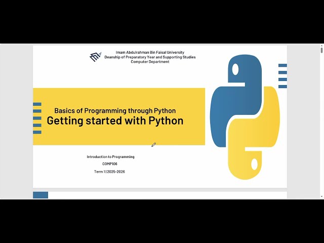 Getting started with Python