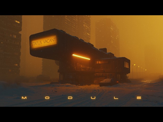 MODULE - Cozy Blade Runner Ambience - Cyberpunk Retreat in a Quiet City - Focus & Sleep Music - 4K