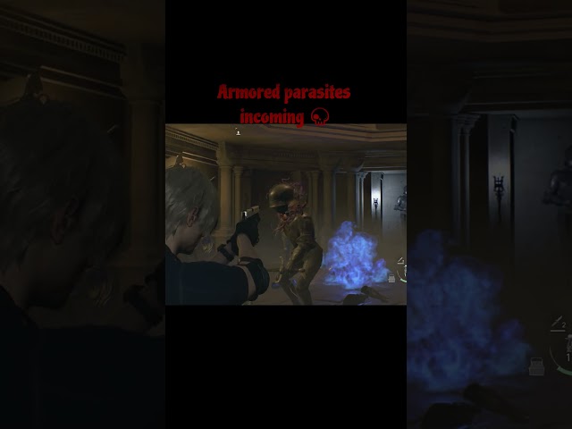 This area is PURE STRESS… armored parasites everywhere 😭⚔️ #residentevil4remake