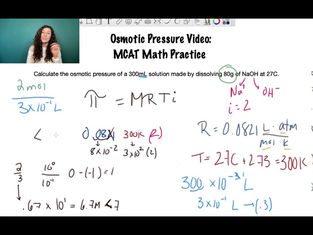Osmotic Pressure (2A) MCAT Math Practice