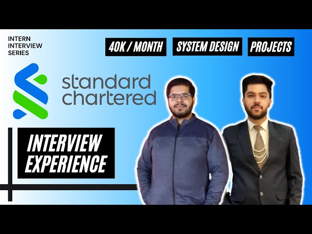 How to get an Internship at Standard Chartered? | Standard Chartered Interview Experience | Resume