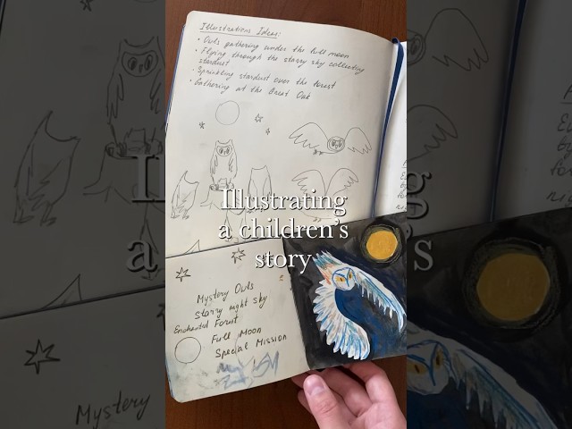 Illustrating a children’s story 🦉✨ #childrenillustration #bookillustration #illustration