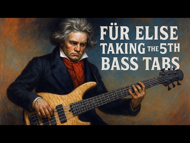 Beethoven Bass Tabs:  Fur Elise & 5th Symphony. #basstabs #basslessons #classicalbass #madbass&keys