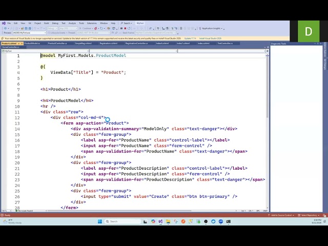 Introducing model in MVC