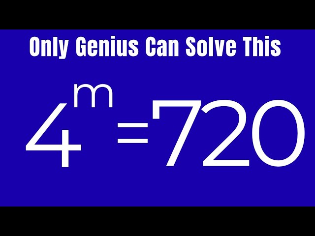 USA ||Olympiad Math Challenge | Exponential Algebra Problem| Can you find out the exact value of m?