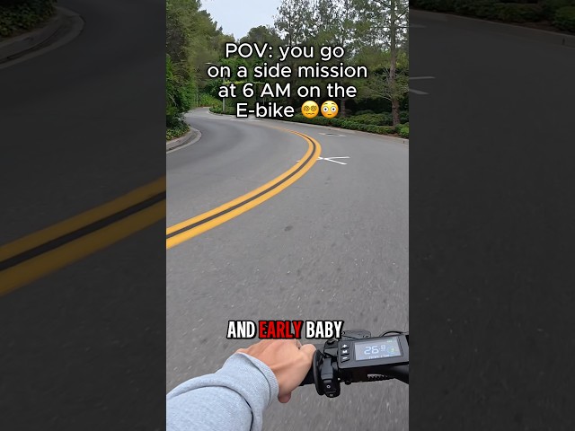 POV: you go on a side mission at 6 AM on the E-Bike 🤔🤯😳 #ebike #emoto #pov