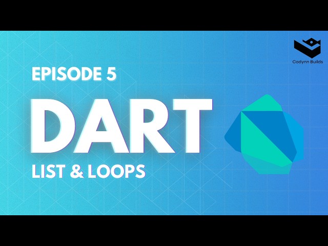 Dart Lists & For Loops Explained for Beginners | Dart Programming Tutorial #5