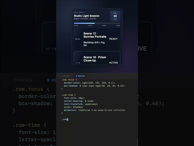 Studio Control #coding #code #css #shorts