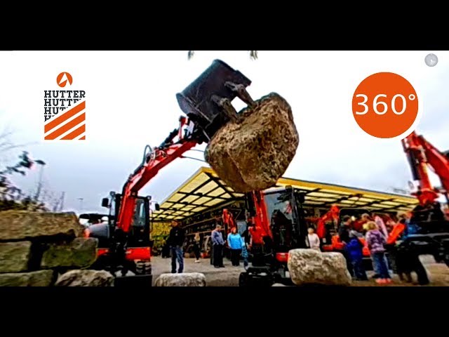 HUTTER Baumaschinen 360 ° Video - HUTTER Kubota with universal gripper