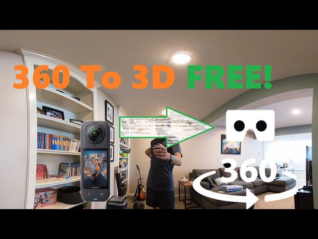 How to convert RAW 360 media to IMMERSIVE 3D 360 videos, FREE!