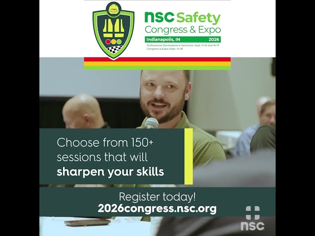 2026 NSC Safety Congress & Expo in Indianapolis, IN – Sept. 11-17