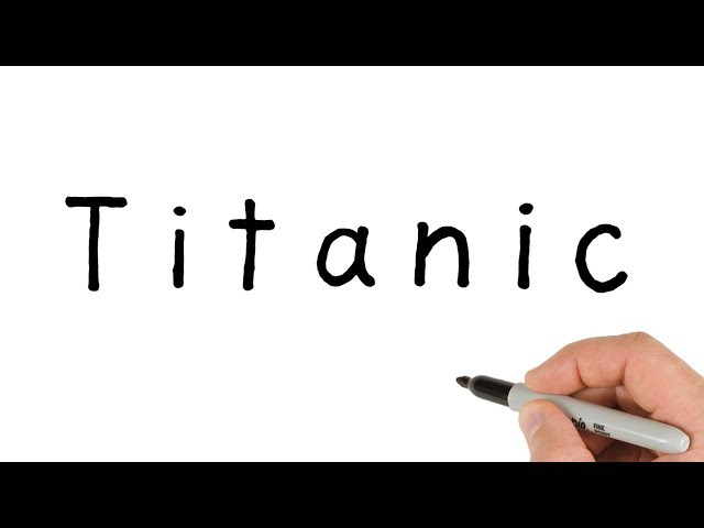 How to turn word TITANIC into drawing | How to Draw Titanic Easy