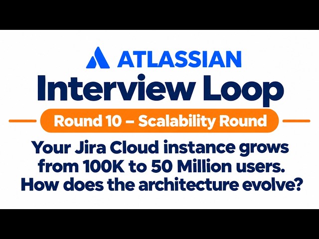 Atlassian Interview Loop | Round 10 | Scalability Round | SE, SSE, PSE