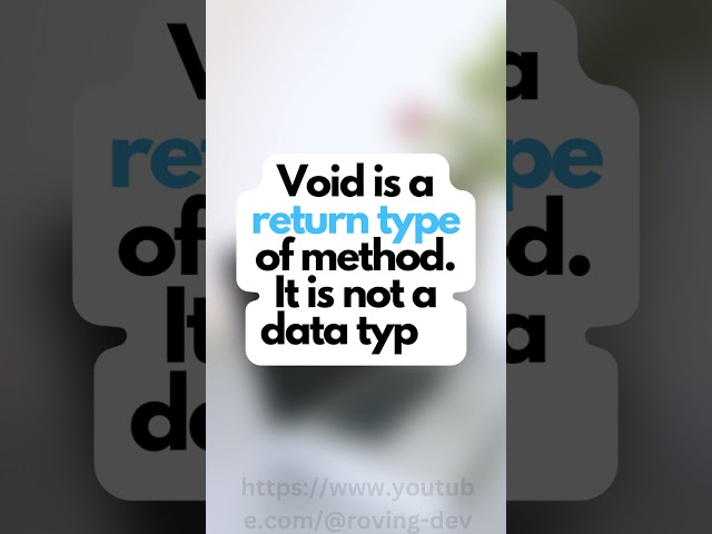 JAVA jargons void #shorts