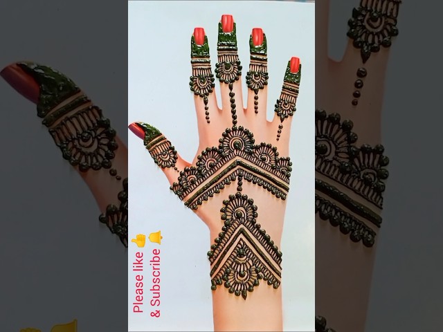 Beautiful Back Hand Mehndi Design #mehndi #trending #viralvideo #youtubeshorts