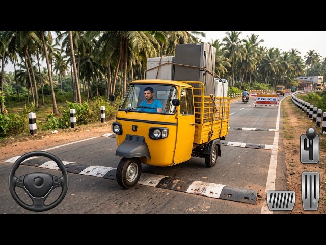 🚛 APE Auto Fridge & Washing Machine Load vs Giant Speed Breakers Map 😱 | BUSSID