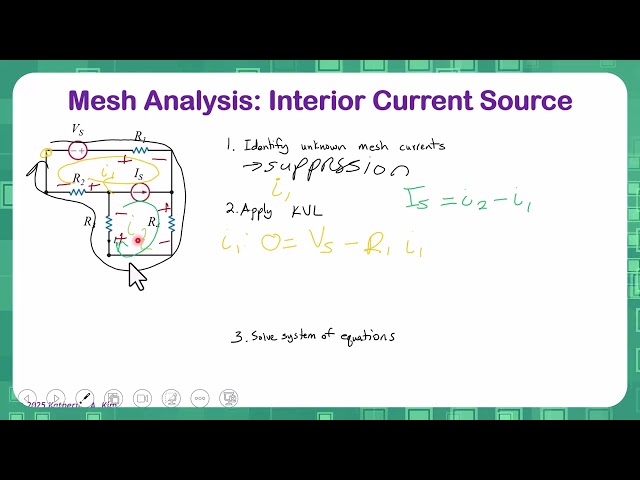 Mini-Lecture - Mesh Analysis With An Interior Current Source