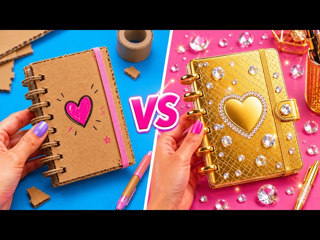Basic VS Luxury Student 💅📚 Genius Art Hacks And Funny Situations by 123 GO! Galaxy