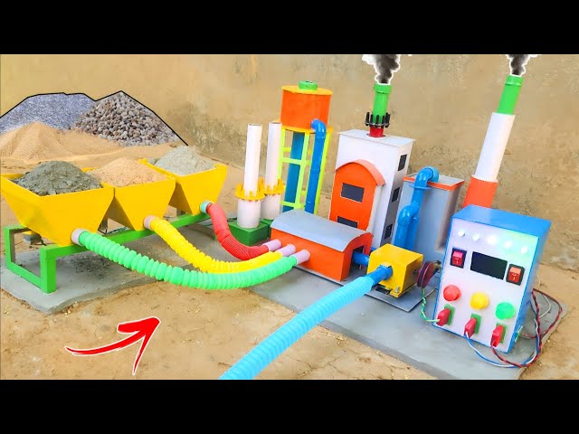 DIY Mini concrete batching plant I Cement concrete mixer machine I Science project