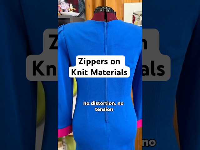 Distorted zipper on knit dress! #alterations #sewing #thriftflip