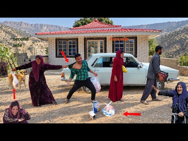 Mohammad returned home after meeting Hamid and grandmother; second wife lost control