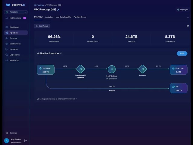 Observo AI Data Enrichment Demo