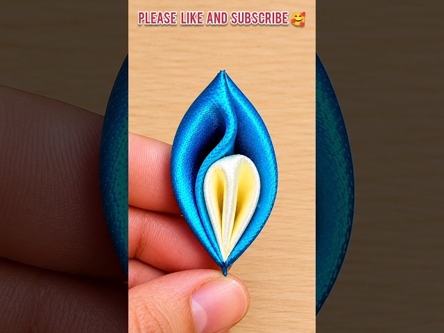 DIY Ribbon Flower 🌸Beautiful DIY Tutorial for Beginners/Easy DIY Craft Tutorial #shorts