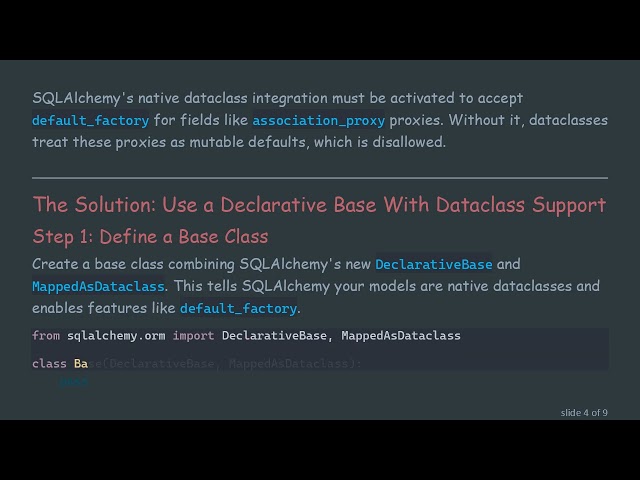 Fixing association_proxy with Dataclasses in Flask-SQLAlchemy