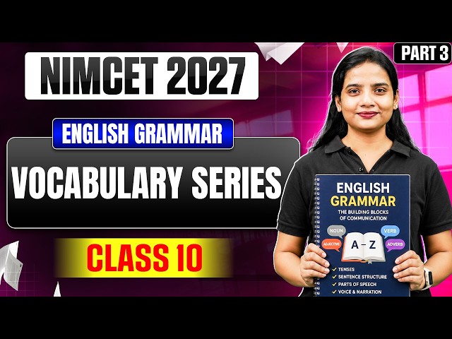 NIMCET 2027 Adjective Practice Session | Vocabulary Series Part 3 Class 10