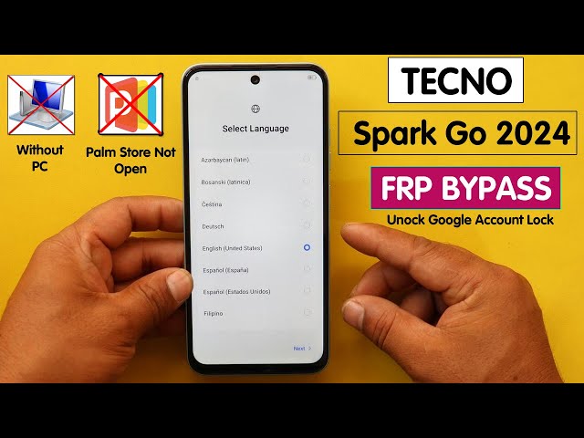 Tecno Spark Go 2024 (BG6) Frp Bypass/Unlock - Fix Palm Store Not Open/Settings Not Open - Without PC