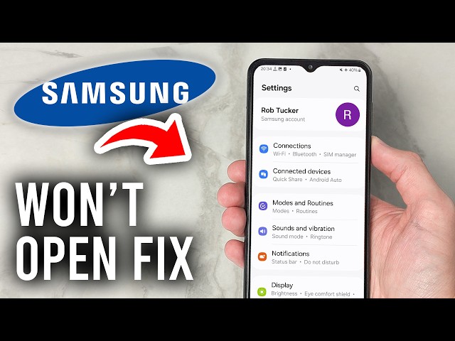 How To Fix Settings Not Opening On Samsung Phone - Tutorial