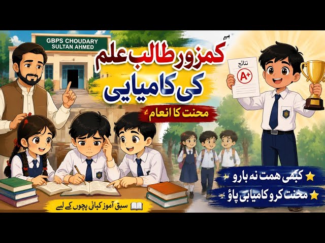 کمزور طالب علم کی کامیابی | دلیپ کی محنت کا سفر | Urdu Moral Story For Kids