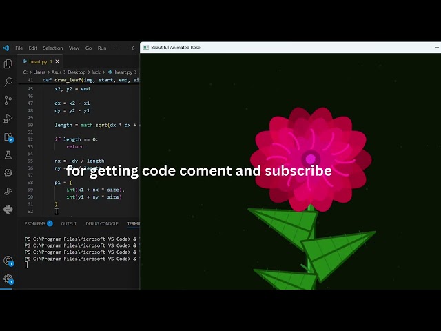 Coding a Beautiful Flower Graphic in Python! 🌸✨