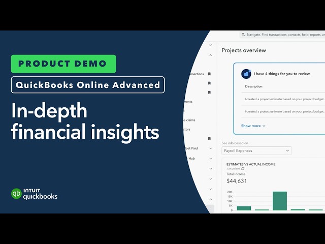 Get deeper financial insights with dashboards and reporting | QuickBooks Online Advanced
