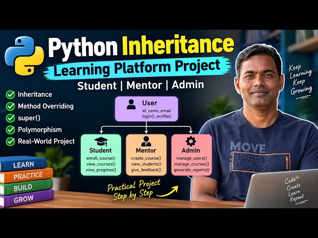 32. Python OOP for Beginners | Inheritance, super() & Method Overriding