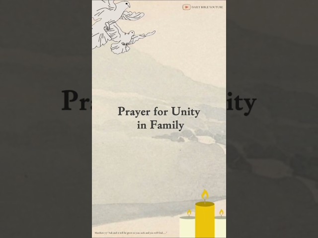 Prayer for Unity in Family #shorts #prayers #dailyprayers