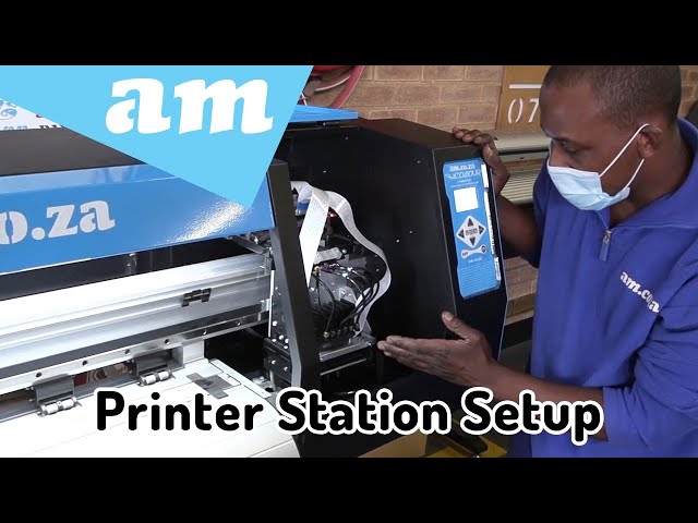 Station Setup for FastCOLOUR Large Format Printer, Station Wiper Carriage Cap Position.. Setup Guide