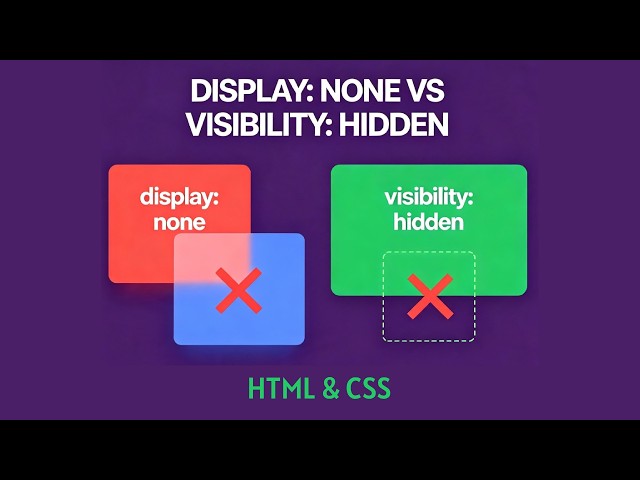 Display None vs Visibility Hidden in CSS | The Real Difference
