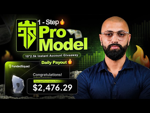 Best 1 Step Pro Prop Firm - FundedSquad Review | Daily Payout | 2476$ Payout