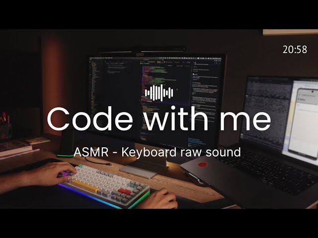 Code With Me | 2 Hours of Deep Focus | Mechanical Keyboard ASMR for Studying & Coding