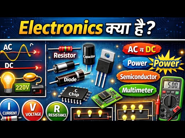 Electronics Full Course for Beginners | Current, Voltage, Resistance | Easy Hindi Explanation.