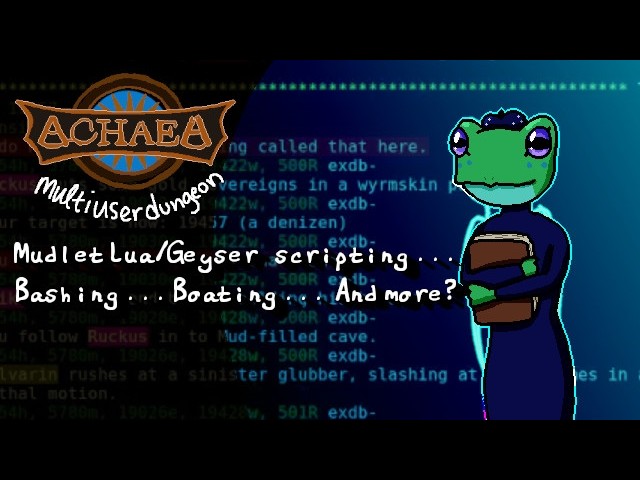 (reupload) Before year 1000 & more Mudlet scripting and gameplay! - Achaea MUD 06