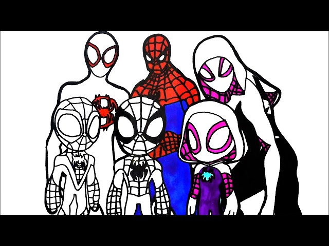 Spider-Man  Drawing Tutorial! 🕸️ Easy for Beginners | Coloring | reverse coloring!