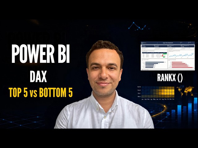 Power BI RANKX Explained: Rank Top 5 and Bottom 5 Cities by Sales Using DAX Measures and Variables