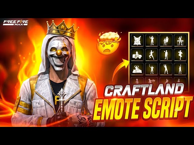 HOW TO ADD RARE EMOTES IN CRAFTLAND MAP 😱 | Advance Emote Scripting A to Z Tutorial | TG gaming 0.1