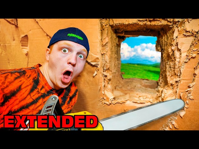 ESCAPING 100 LAYERS Of CARDBOARD! We're Trapped! - EXTENDED