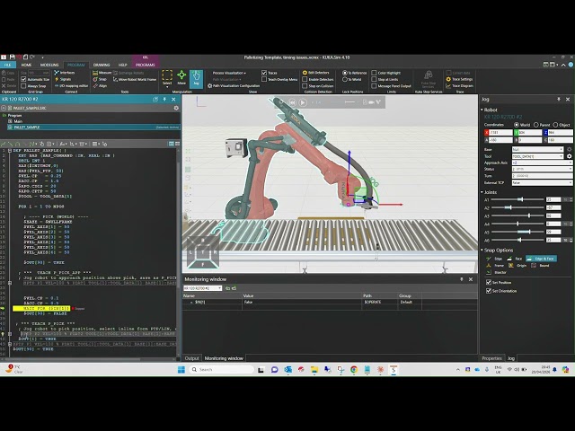 KUKA Palletizing Program Example (Generated in 10 Minutes, No Coding)