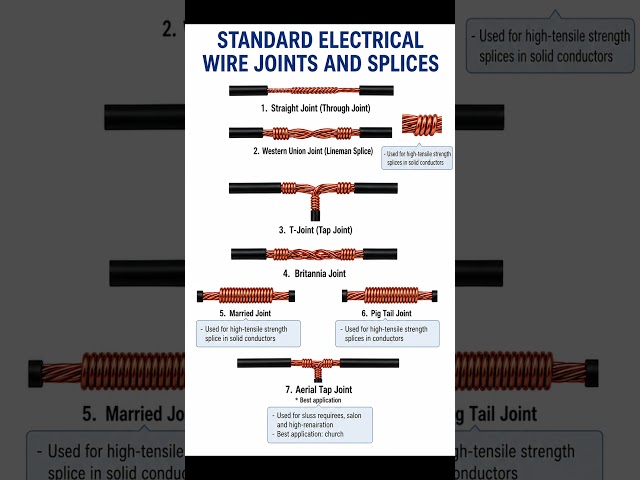 Electrical Wire Joints Every Electrician Must Know! | Complete Wire Splice Guide #electrician