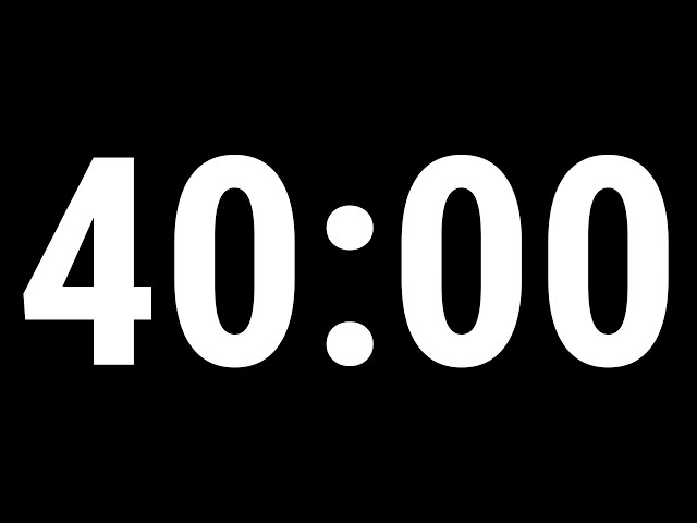 40 Minute Timer with Alarm | No Ads